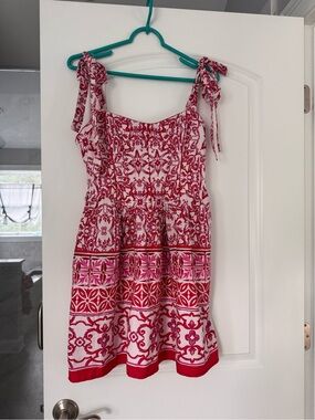 Francesca's Pink and White Floral-Print Sundress